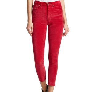 RAG & BONE HIGH RISE VELVET SKINNY JEANS